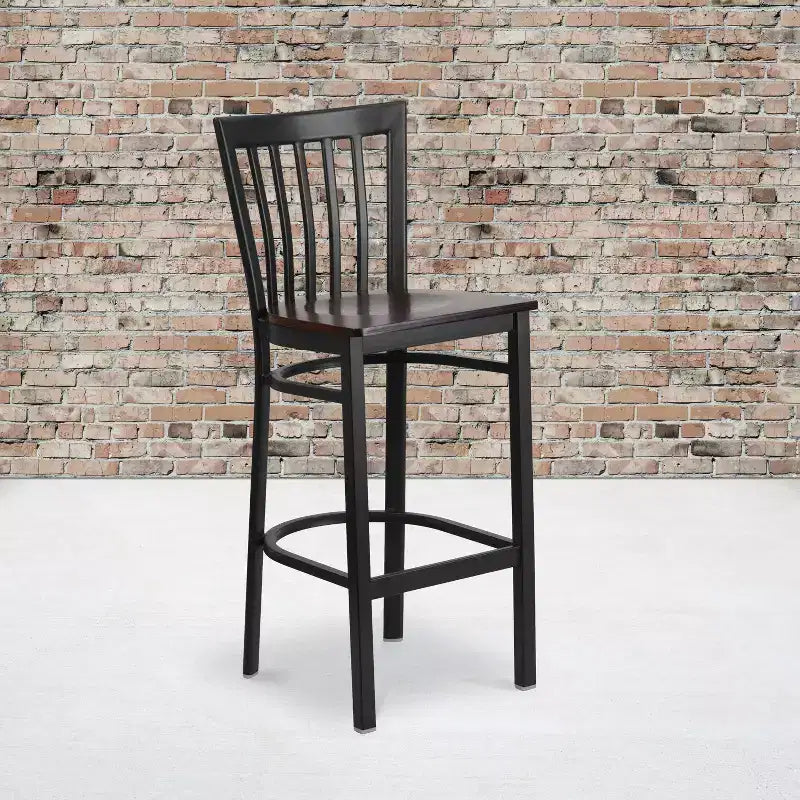 Tabouret de bar/restaurant en métal School House, lot de 2