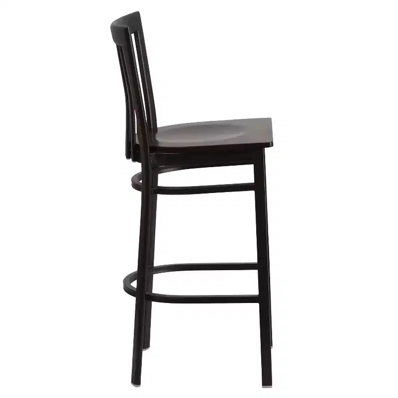 Tabouret de bar/restaurant en métal School House, lot de 2