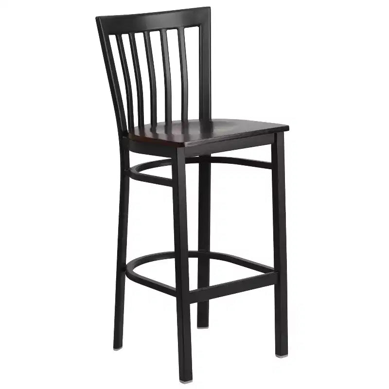 Tabouret de bar/restaurant en métal School House, lot de 2