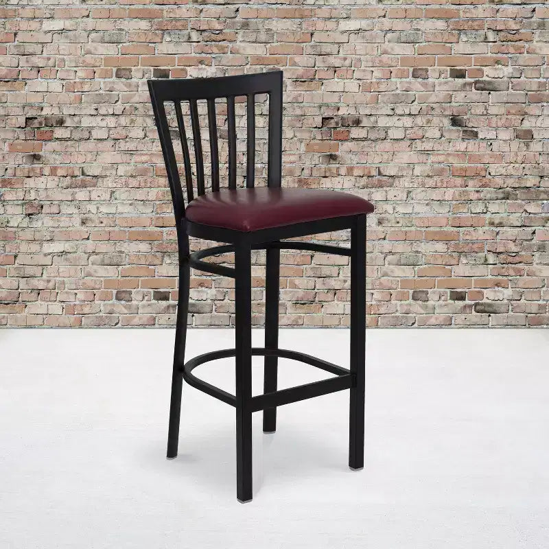 Tabouret de bar/restaurant en métal School House, lot de 2