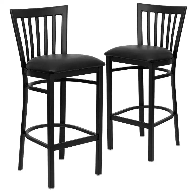 Tabouret de bar/restaurant en métal School House, lot de 2