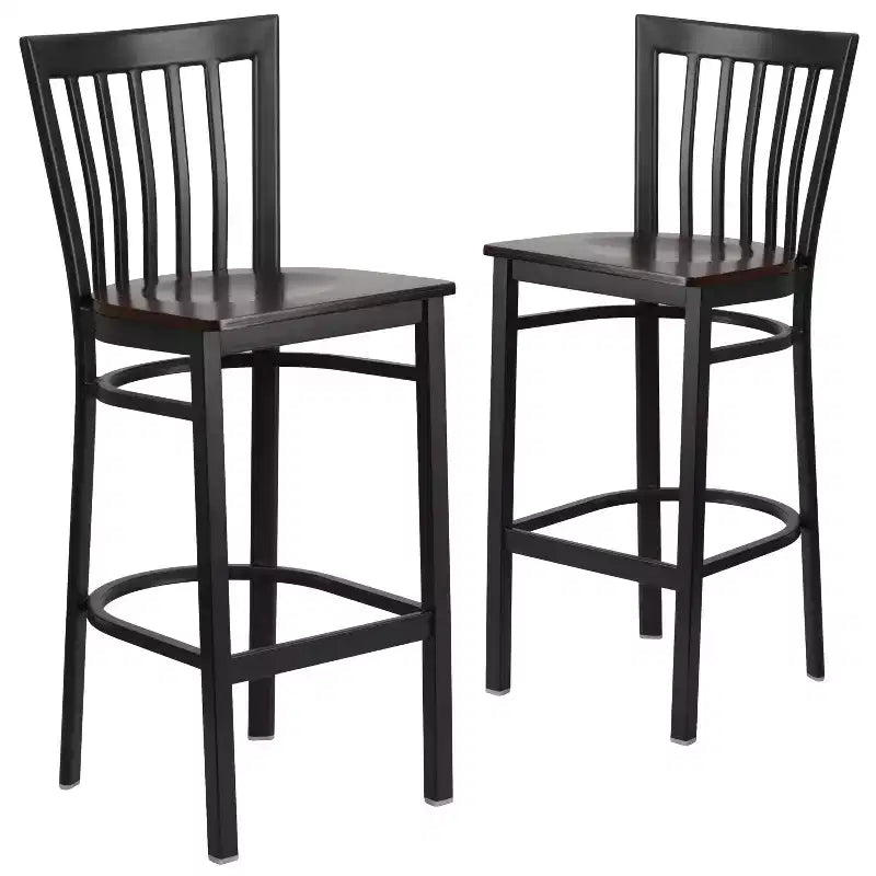 Tabouret de bar/restaurant en métal School House, lot de 2