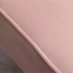 Fauteuil d'appoint contemporain en velours – Dossier incurvé, pieds en bois d'hévéa, rose/bleu/gris